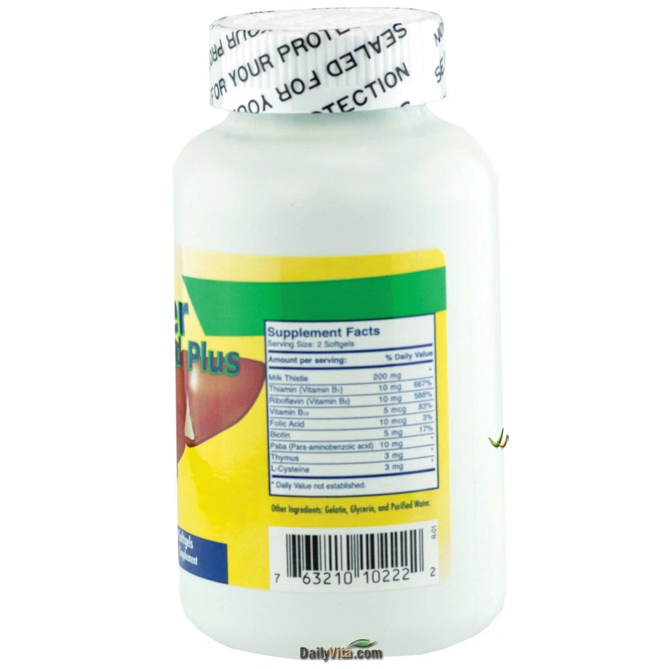 2 x Escudo Hígado Plus Cardo Mariano Silimarina 300 Cápsulas Blandas Apoyo Hígado Saludable Foto 3 de 3