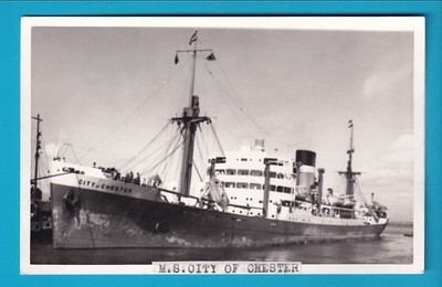 Original PC Größe Echtfoto Ellerman Line M.S. CITY OF CHESTER