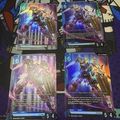 Unicorn Gundam (Destroy Mode) - GD01-002 LR - Gundam TCG 4er Set