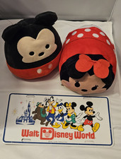 Disney Tsum Tsum Mickey  Minnie Mouse Plush Set Lot of 2 Small 2023 MPN