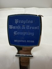 Peoples Bank & Trust Co Indianapolis, IN letter opener & tape measure adv item