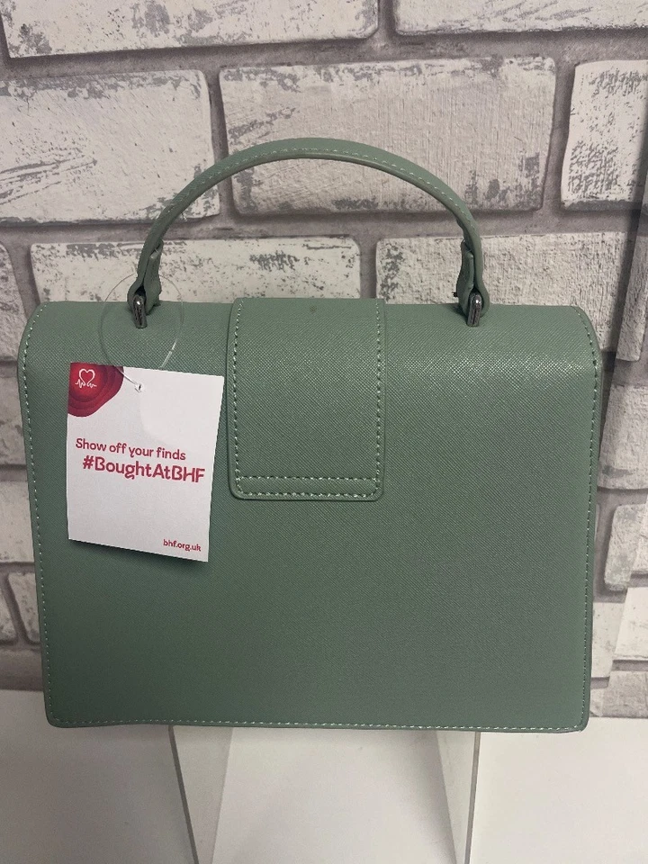 DAVID JONES NEW GREEN SMALL HANDBAG WITH DETACHABLE SHOULDER STRAP CC N47 - Image 2 of 4