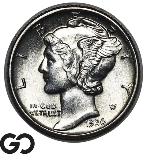 1936 Mercury Dime Superb Gem BU++