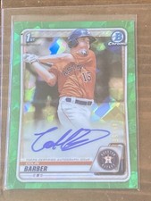 Colin Barber 2020 Bowman Chrome Auto #46/50 RARE (Astros- just promoted to AAA)