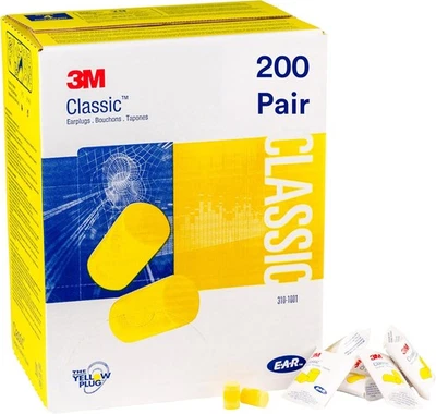 3M 310-1001 E-A-R Classic Uncorded Foam Yellow 29dB Ear Plugs