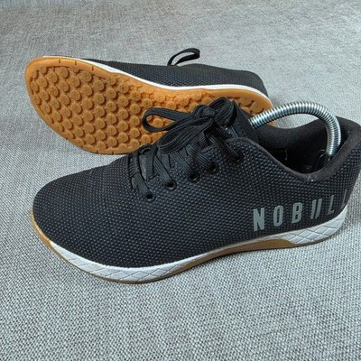 NOBULL SuperFabric Trainer Mens 8 Black Gum Cross Training Sneakers