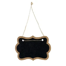 Little Birdie Hanging Mini Chalkboard Sign 2/Pkg-Scalloped Oval - 6 Pack