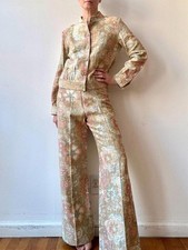 Vintage 1970s Pastel Tapestry Pantsuit