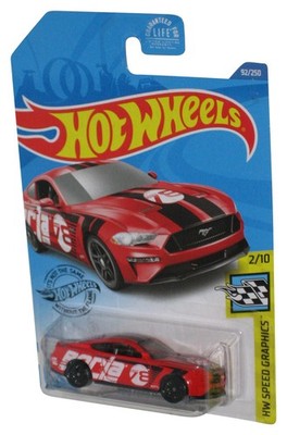 Hot Wheels Ford Mustang GT 2018 HW Speed Graphics 2/10 Red Toy Car