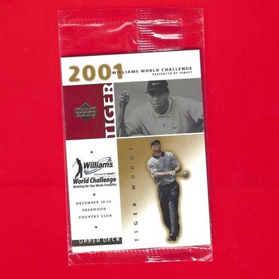 2001  Tiger Woods Upper Deck Williams World Challenge ROOKIE Card FACTORY SEALED