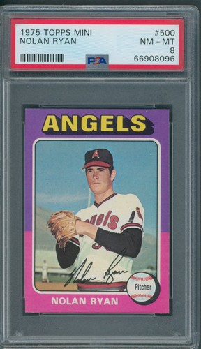 1975 Topps Mini #500 Nolan Ryan PSA NM-MT 8 *8096