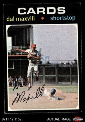 1971 Topps #476 Dal Maxvill Cardinals 4 - VG/EX