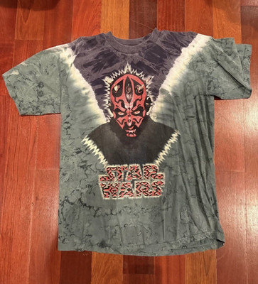 Star Wars Vintage 1999 Darth Maul Phantom Menace Tie-Dye T-Shirt Size L