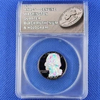 1952 Black Ruthenium and Hologram Washington Quarter 90% Silver ANACS Genuine!!