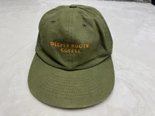 Deeper Roots Coffee Hat Mens Strap Back Green Wyld Spell Out Craft 3rd Wave