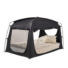 Privacy Sleep Indoor Bed Tent for Adults Kids, Portableout 90 Twin Black