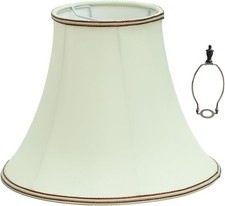 Beige Bell Lamp Shades 6x13x10 Inch - 1-Min Assembly Fabric Natural Cloth Hand