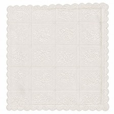 Bloomingdale  s At Home Euro Sham Off White Beige Cotton Scalloped Floral 1PC