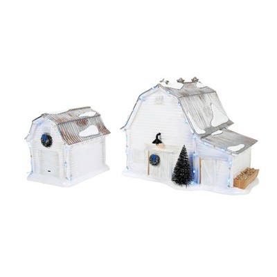 Dept 56 GRACELAND STABLES-HOUSE OF THE RISING SUN SET/2 Snow Village 6015666 NEW