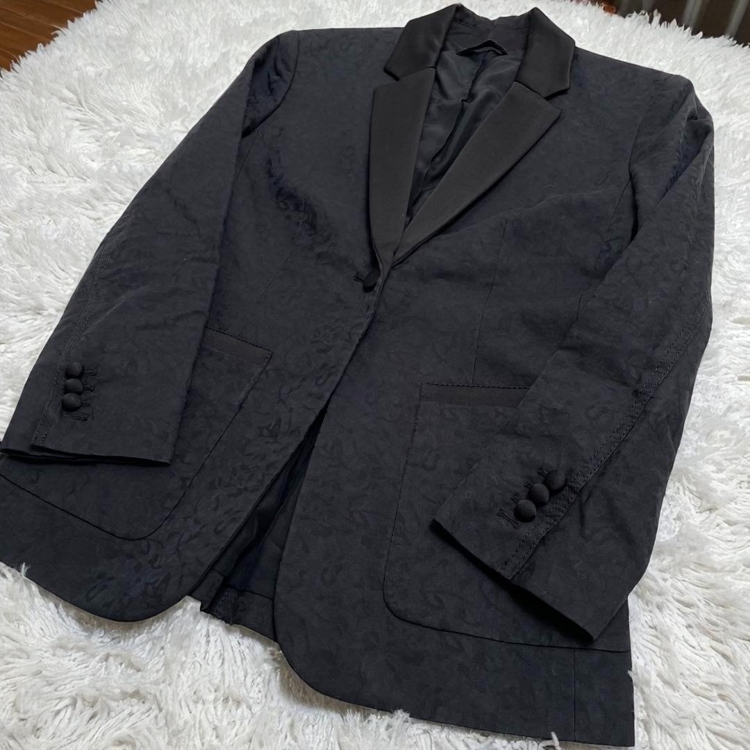 FILA Giacca sartoriale THE ROW misto cotone fantasia intera nera taglia:S donna