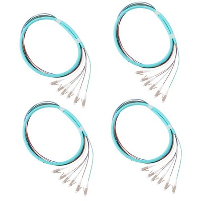 6 Strands LC OM3 Multimode (MM) Fiber Optic Pigtail 1.2m (47.24inch) LC Multi...