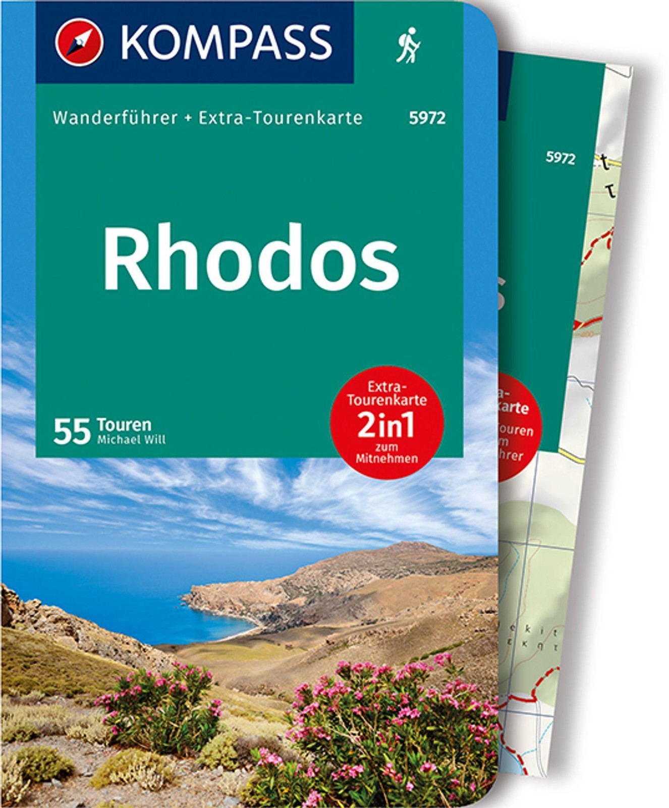 KOMPASS Wanderführer Rhodos, 55 Touren Michael Will