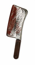 Cleaver Toy Bloody Weapon Prop Knife Fancy Dress Up Halloween Costume Accessory
