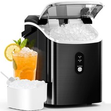 Nugget Ice Maker Machine with Self-Cleaning, 16KG/24H, Countertop Ice Maker