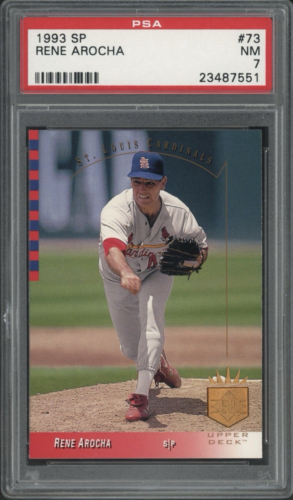1993 SP Rene Arocha #73 PSA 7 Near Mint St. Louis Cardinals 