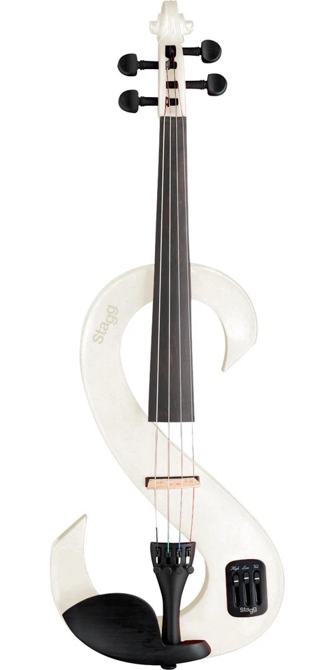 Conjunto de violín eléctrico Stagg EVN serie 44 4/4 blanco Foto 2 de 2