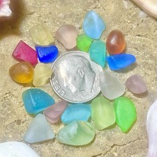 Genuine Surf Tumbled Seaglass Multicolor Beach Glass Assorted Pieces Lot N7