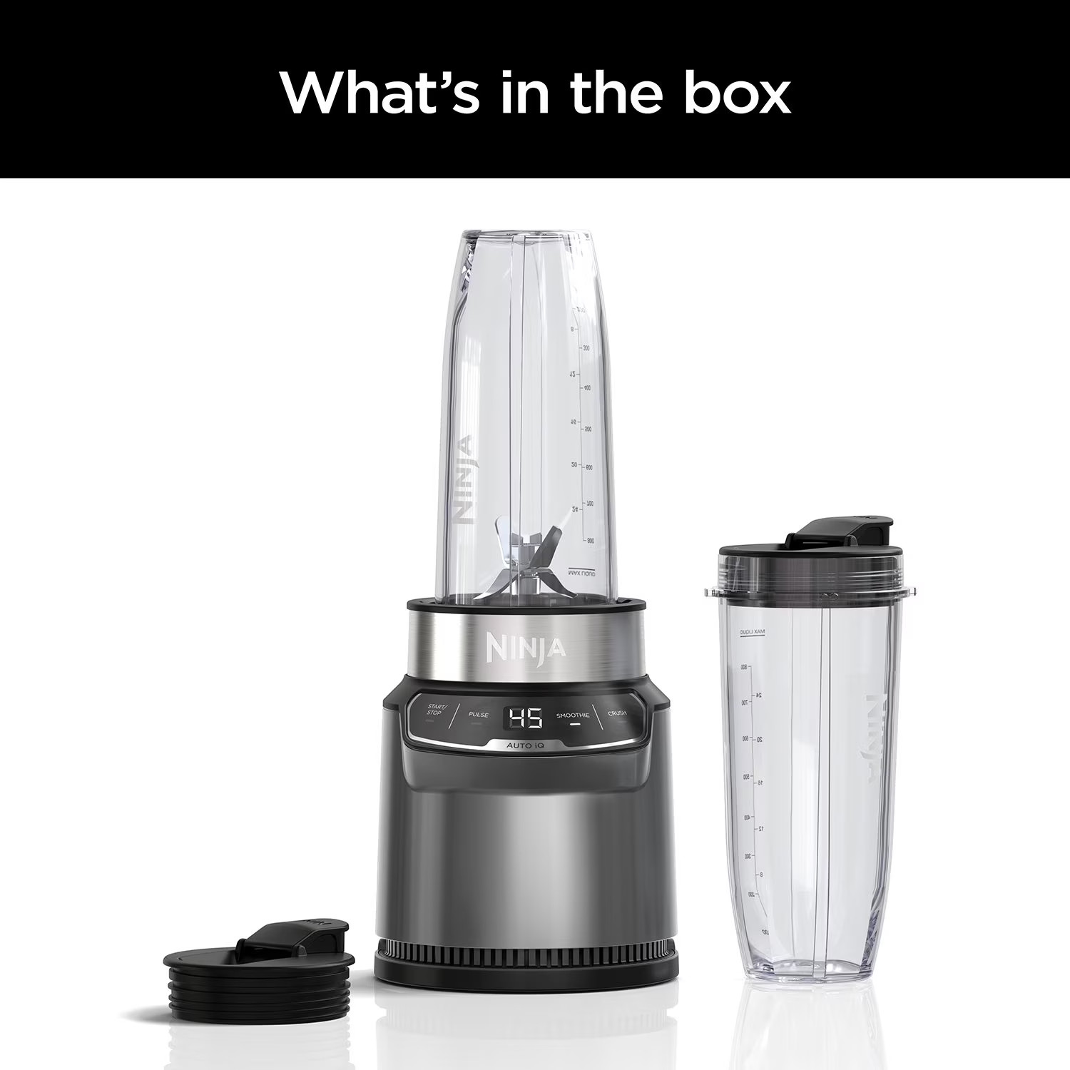 Ninja Nutri-Blender Pro 1100W Personal Blender with Auto-iQ & 2 Cups 32oz