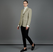 Vintage GRAZIANO FIACCHINI Woman Blazer Pure 80s Tweed Pied de Poule Wool sz M