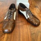 Vintage 1970s Crosby Square Racers Shoes - Brown and White - Men's Size 8.5 D — photo 4