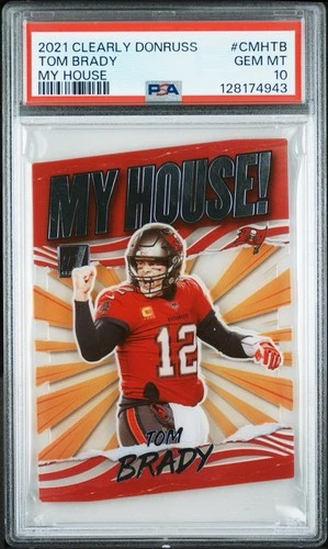 2021 Panini Clearly Donruss My House Tom Brady #CMH-TB PSA 10 POPULATION 2 MVP