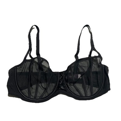 Adore Me Bianca Balconette Bra 38D Womens Sheer Sexy Underwire Unlined Lingerie