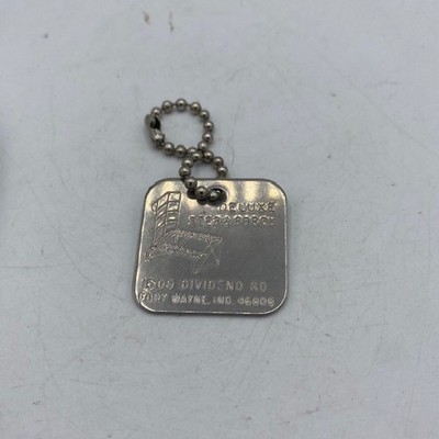 Deluxe Step & Porch Del-Lora Fender Mount Mirror Metal Keychain Ft Wayne Indiana