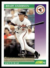 1992 Score Brady Anderson Baltimore Orioles #365