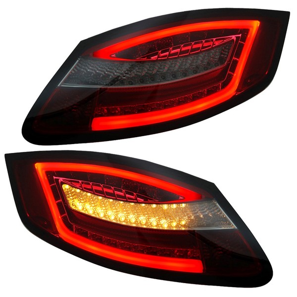 LED Lightbar RüCkleuchten FüR Porsche Boxster 987 Cayman Bj. 2004-2009 Rot/Smoke-image