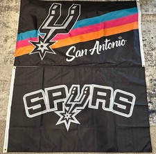 San Antonio Spurs Flag 3x5 Ft Banner - Double Sided - Best Quality🔥🔥🔥