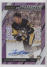 2023-24 O-Pee-Chee Platinum Rookie Violet Pixels 70/99 Joona Koppanen Auto 08a0
