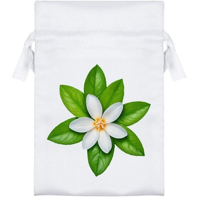 Satin-Tasche/Beutel mit Kordelzug 'Jasminblume' (SB061764)