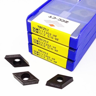 10pcs DCMT11T302-HF YBC252 DCMT32.50-HF ZCC.CT CNC Carbide Inserts Original
