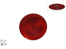 1 Pezzo Sottopiatto Natale Natalizio in Plastica Ondulato Rosso 33 cm