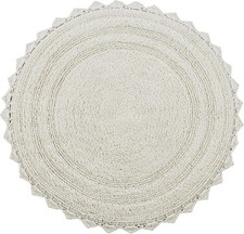 Lilly Crochet Round Bath Rugs  Absorbent Bathroom Mat Reversible Bath Rugs Bath