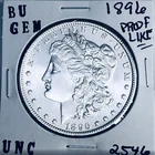 1896 BU GEM MORGAN SILVER DOLLAR UNC MS+++ U.S. MINT RARE COIN 2546