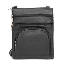 Crossbody Bag for Women, Genuine Leather Multi-Pocket Purse with Adjustable S...