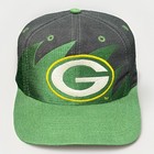 RARE Vintage Logo Athletic Green Bay Packers Black Dome Shark Tooth Snapback Hat