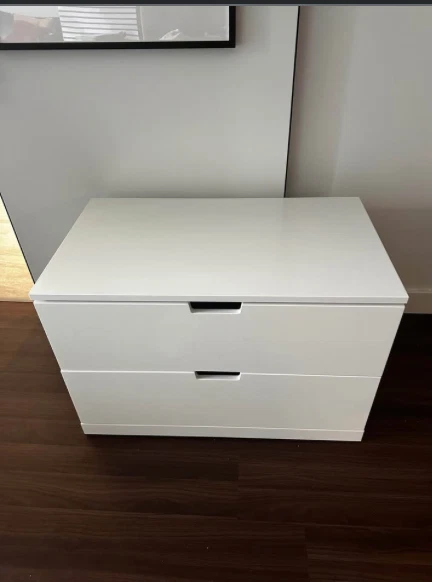 IKEA Nordli Modular 2 Cajones Blanco Cofre 31 1/2” W x 18 1/2” D x 17 3/4” H Foto 4 de 4