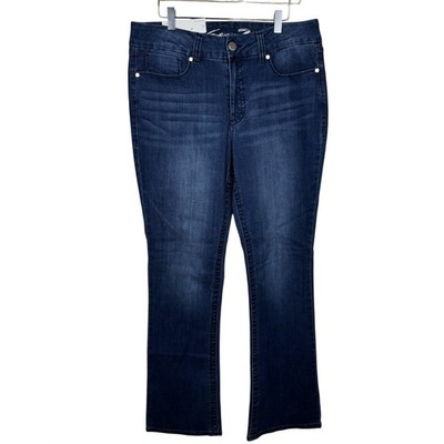 Seven7 Tummyless Slim Bootcut Jeans St Germain Dark Wash MY1510 Womens 14 NWT